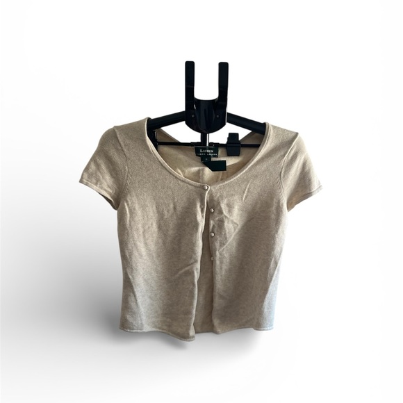 Ralph Lauren Tops - Ralph Lauren Beige Knit Cardigan Medium.